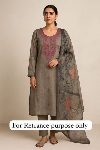 Linen silk unstitched ladies suit Rc17723 (b)