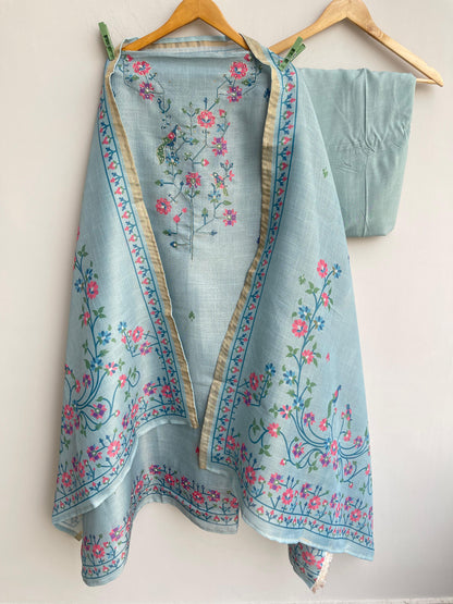 Linen unstitched ladies suit Rc18436