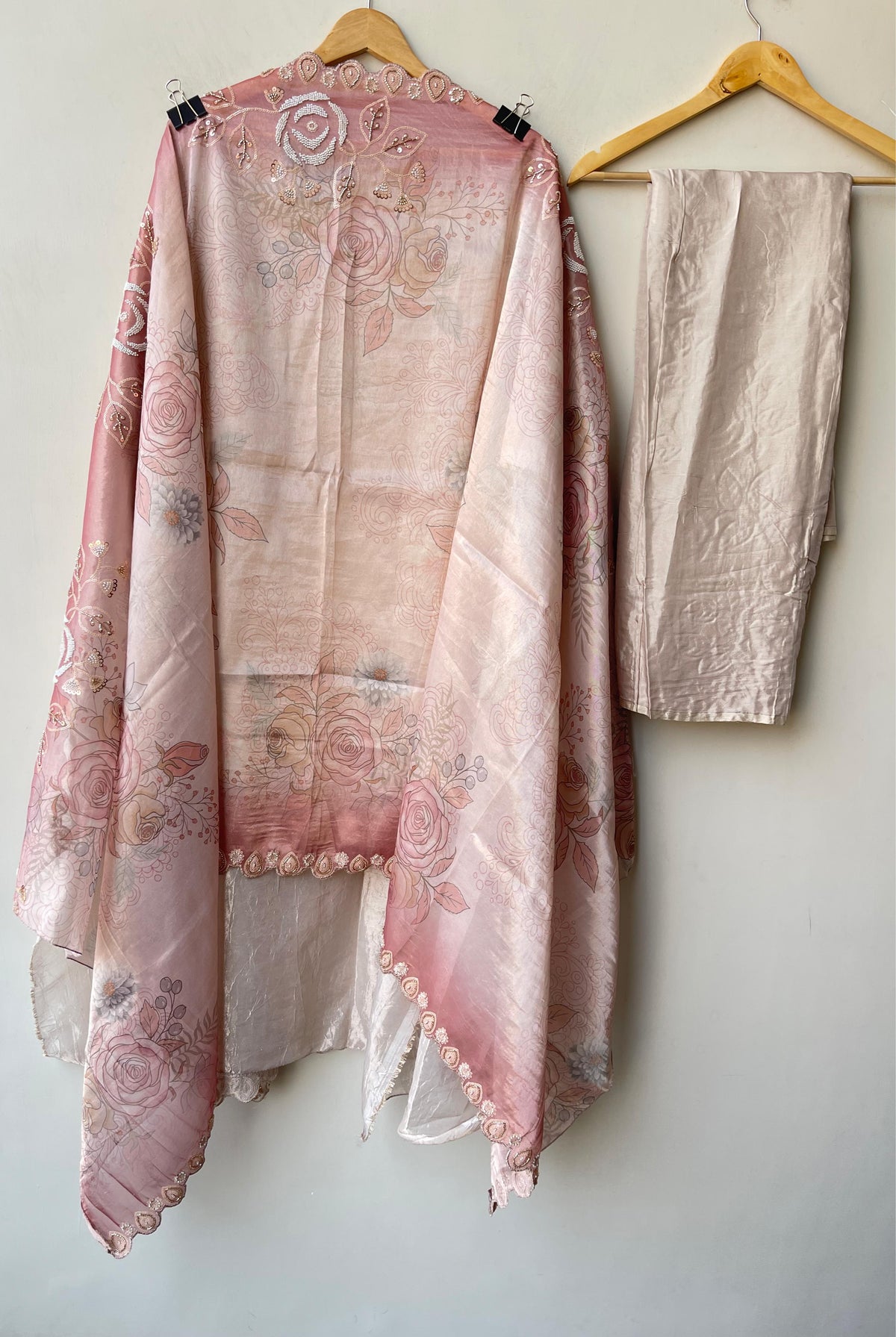 Pure crushed shimmer tissue unstitched ladies suit