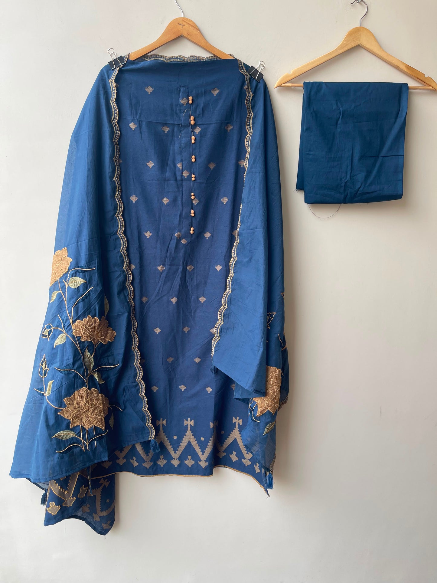 Cotton weaving unstitched ladies suit Rc18986