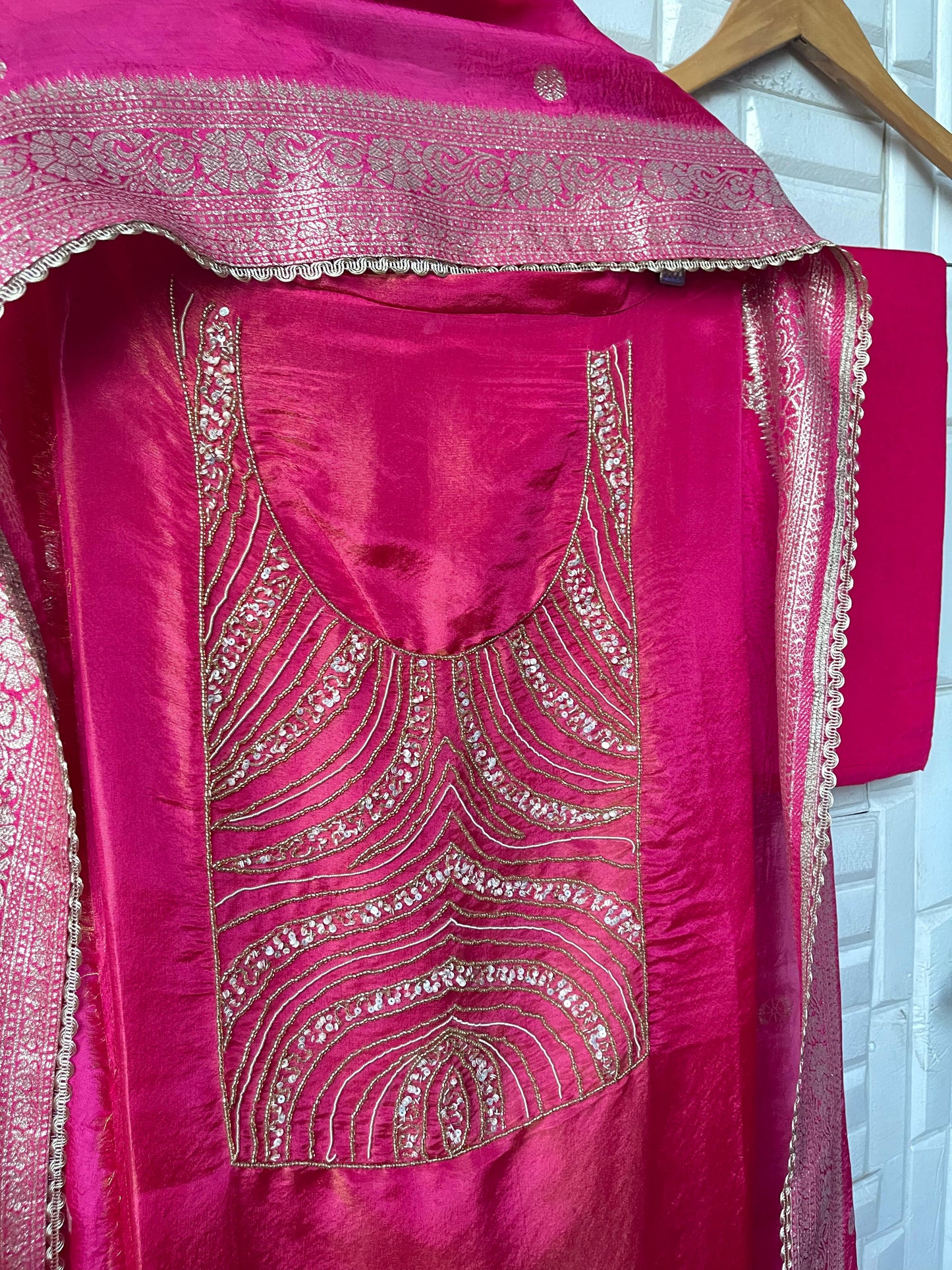 Shimmer silk unstitched ladies suit Rc17789 (b)