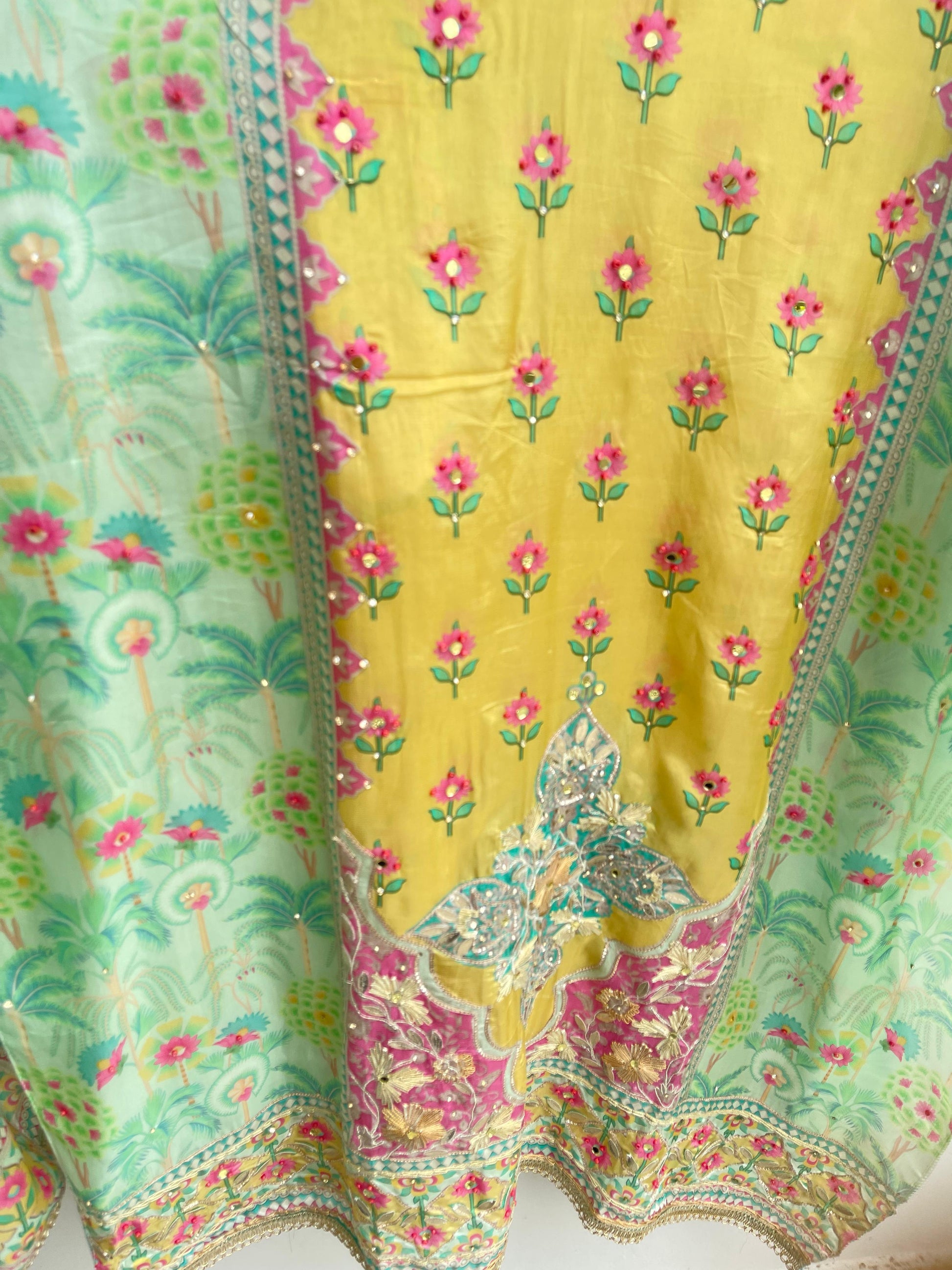 Satin Crepe Unstitched Ladies Suit RC-18257 – view 5