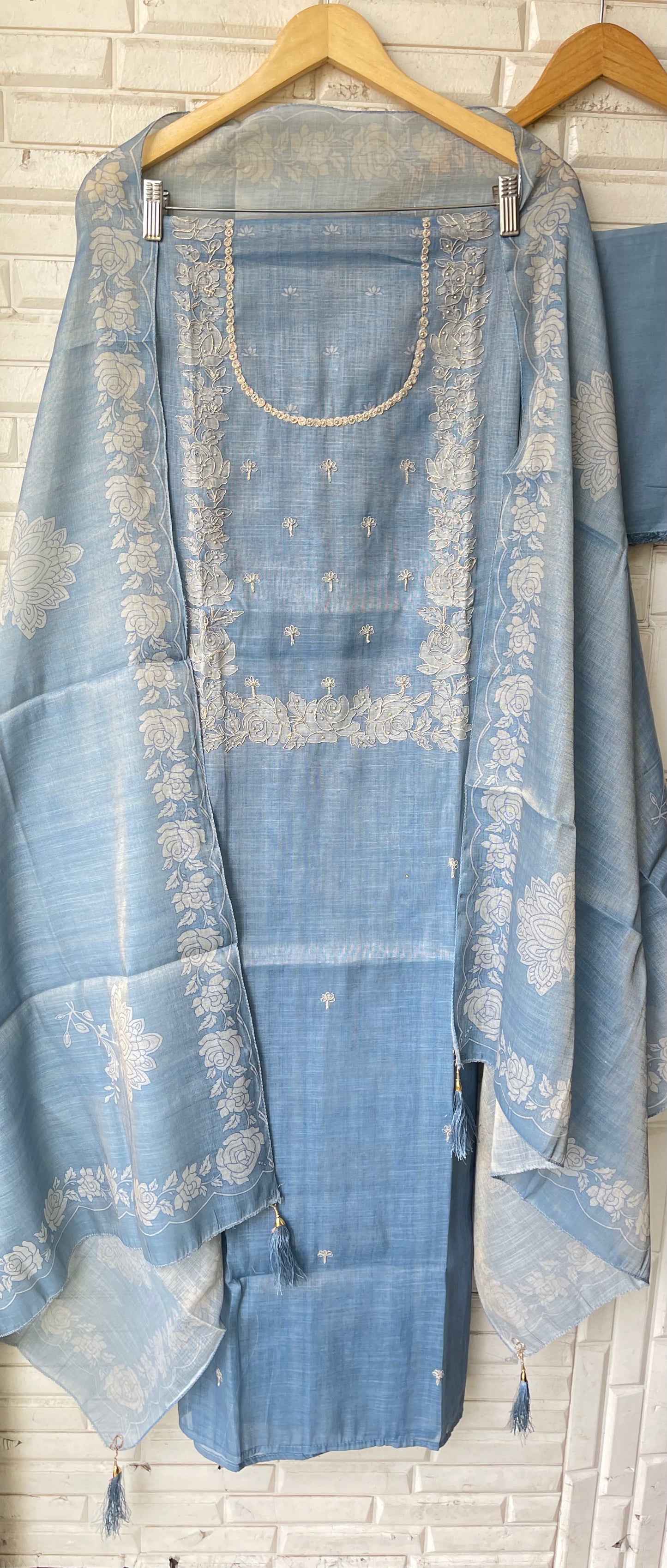 Shimmer self linen printed unstitched ladies suit Rc19290