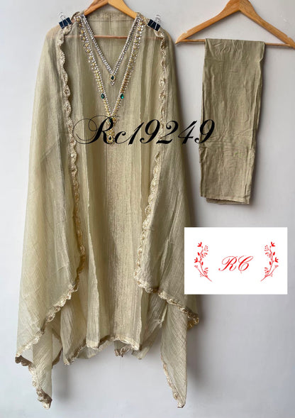Crushed shimmer tissue ladies unstitched suit Rc19249 (b)