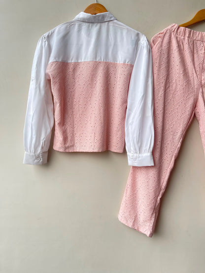 Chikan cotton stitched ladies coord set Rc19154