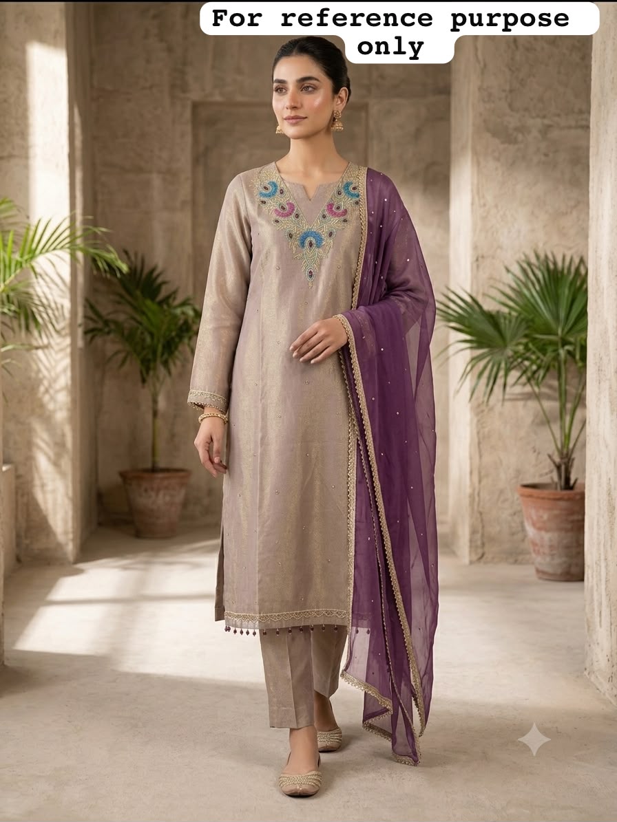 Shimmer crushed tissue ladies unstitched suit Rc19168 (b)