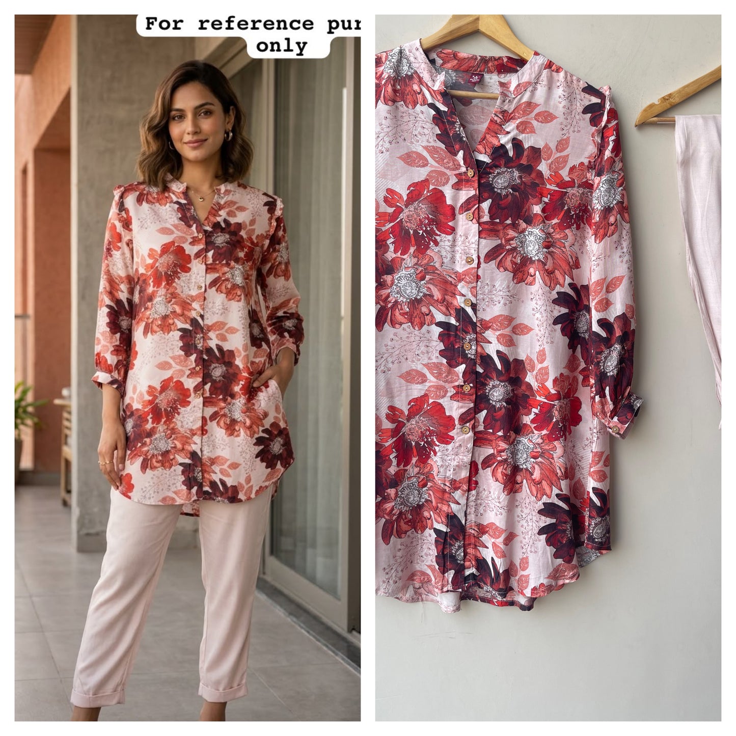 Soft muslin printed stitched ladies coord set Rc19209