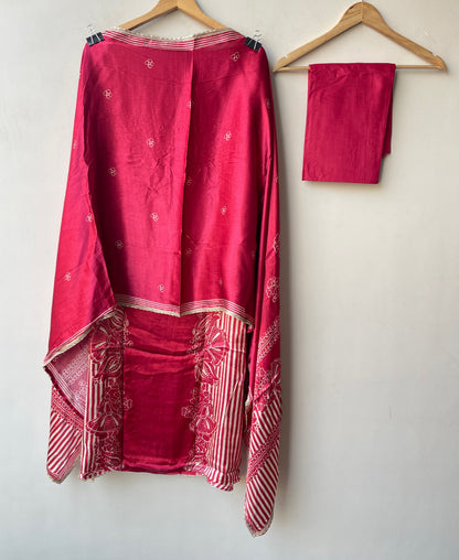 Gajji silk printed unstitched ladies suit Rc19311 (b)