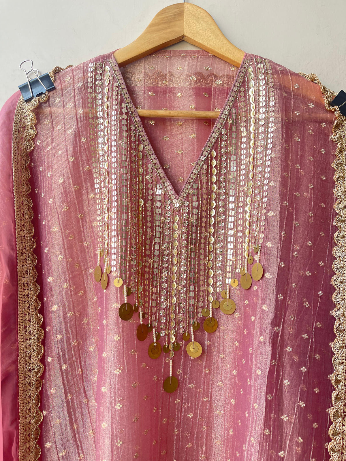 Banarasi shimmer crushed tissue unstitched ladies suit Rc19349