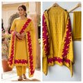 Mul Chanderi Unstitched Ladies Suit with Patchwork RC-19232
