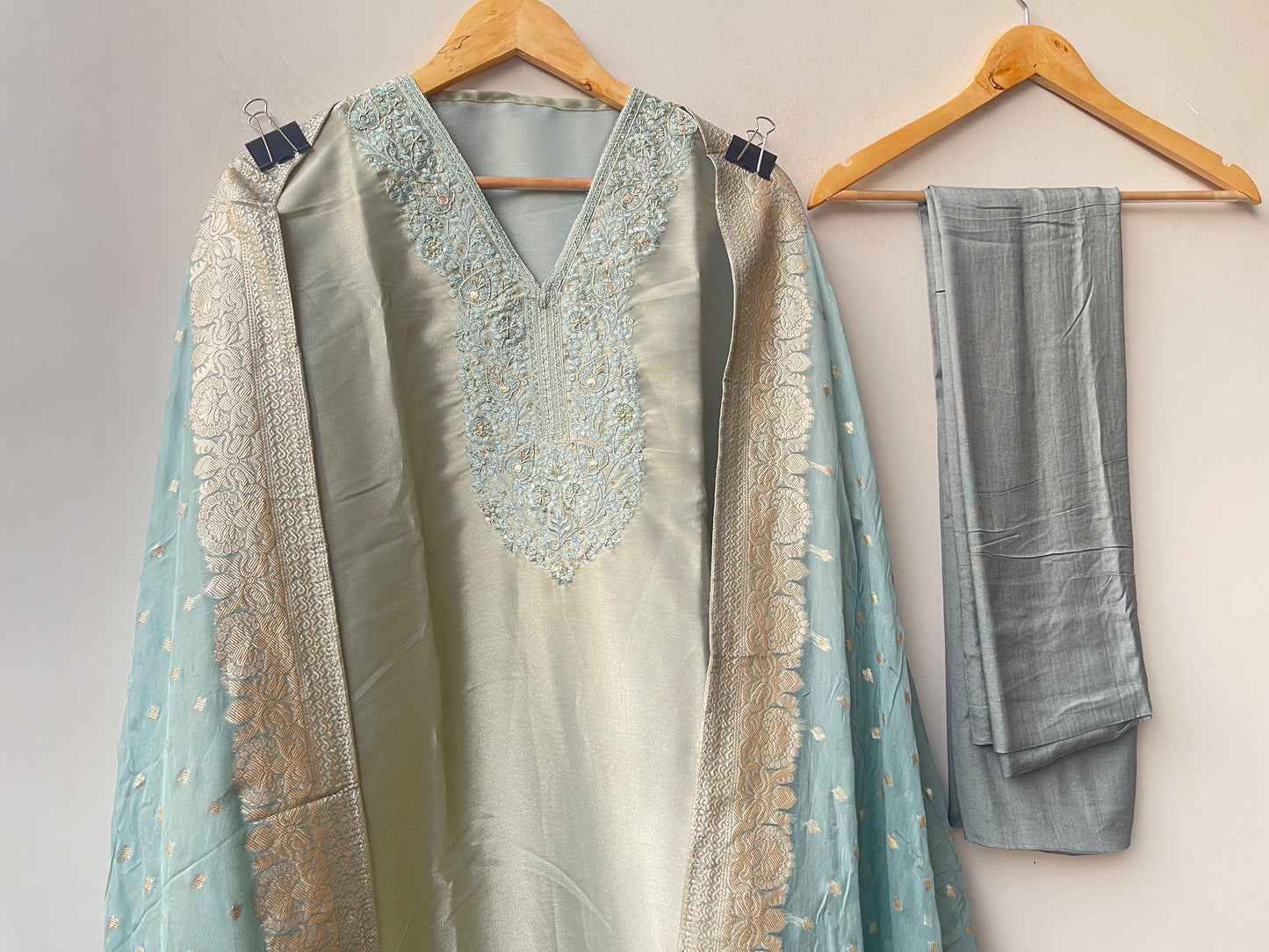 Pure Giraffe Shimmer Silk Luxury Unstitched Suit Set