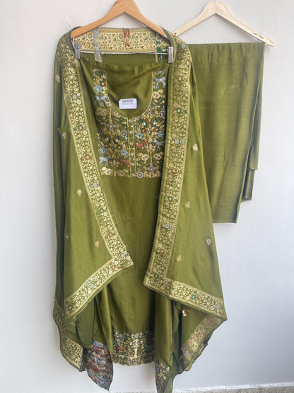 Banarasi silk unstitched ladies suit Rc18242 (b)
