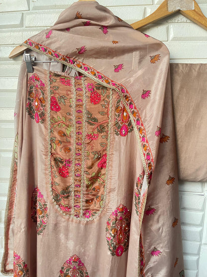 Glass organza unstitched ladies suit Rc17700 (a)