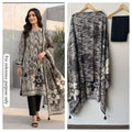 Zari weaving muslin printed ladies suit Rc18993