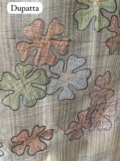 Maheshwari shimmer linen unstitched ladies suit Rc18412 (b)