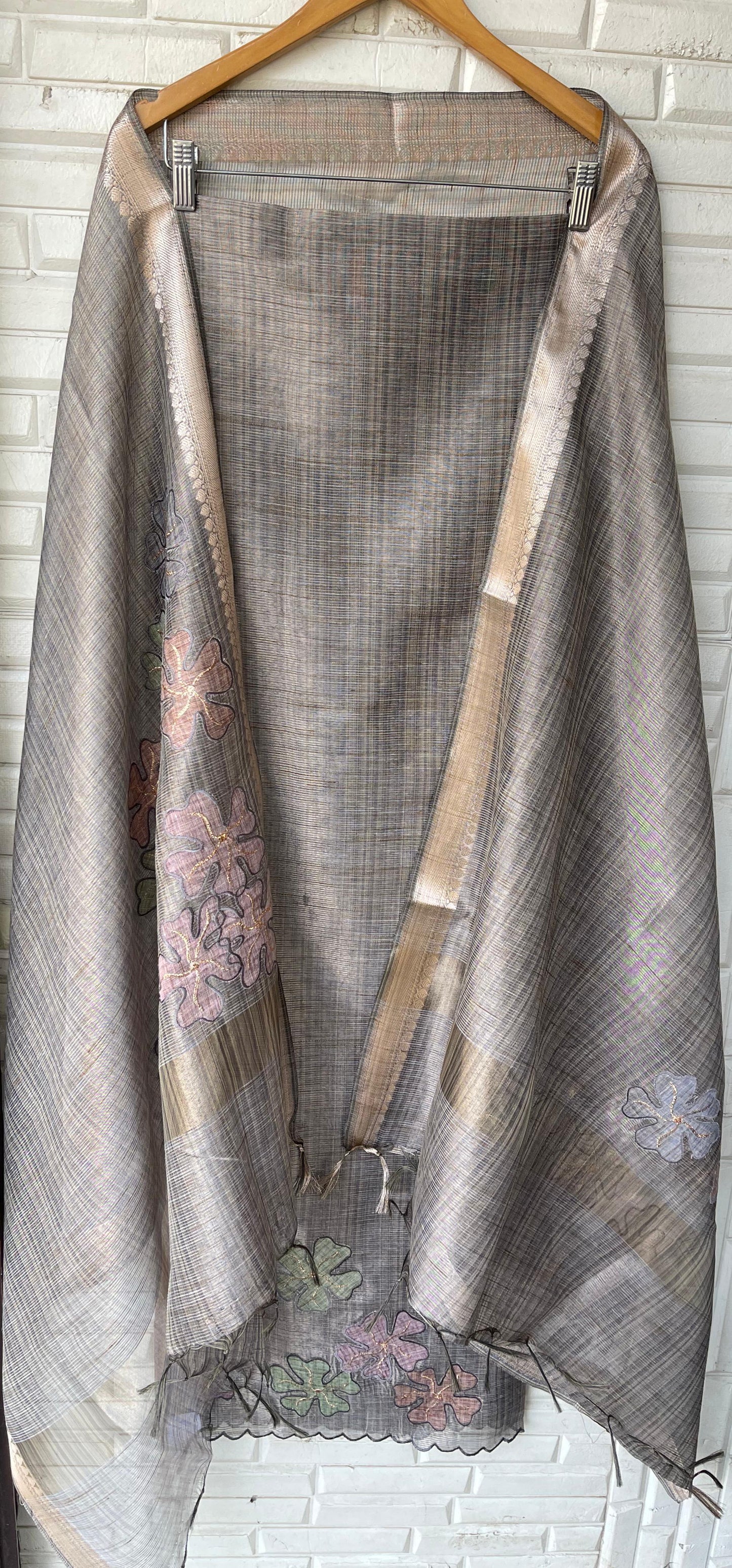 Maheshwari shimmer linen unstitched ladies suit Rc18412 (b)