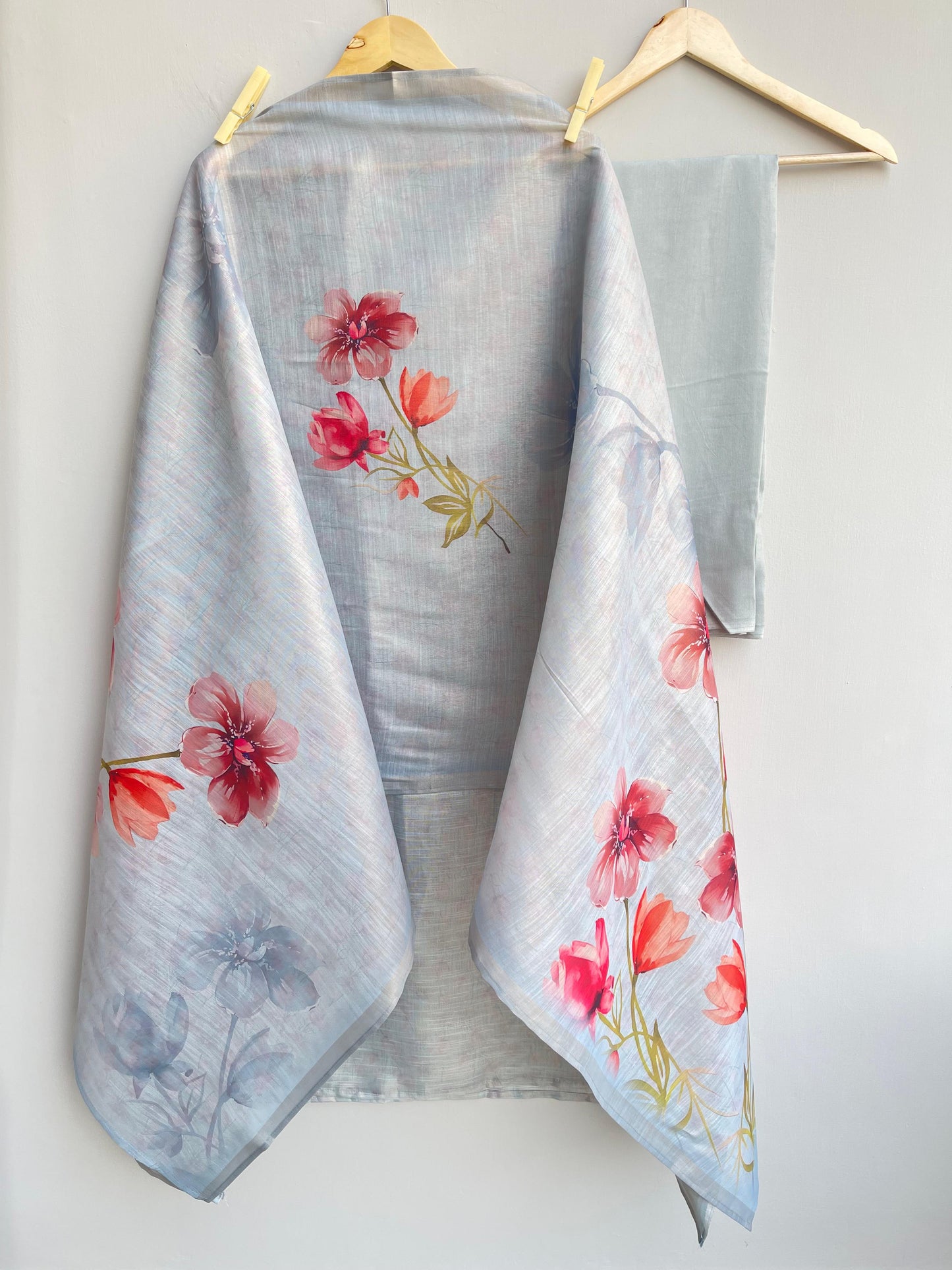 Self shimmer silk unstitched ladies suit Rc17925 (a)