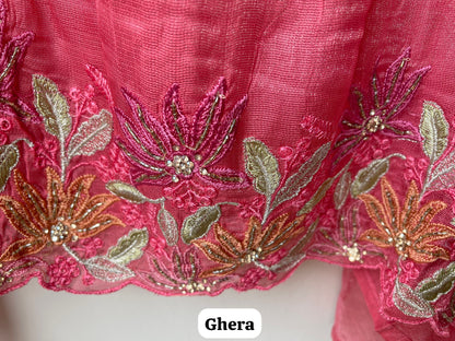 Classy Embroidered Designer Unstitched 3 Pcs Suit Set