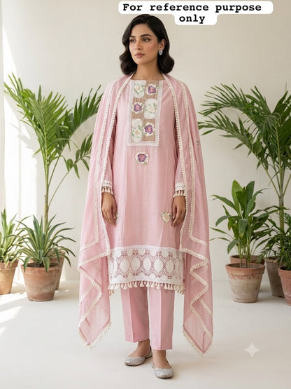 Super soft mul chanderi unstitched ladies suit Rc19103 (b)