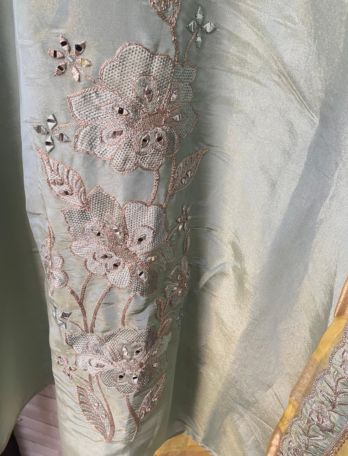 Shimmer silk unstitched ladies suit Rc17828