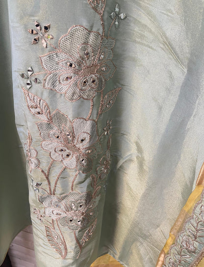 Shimmer silk unstitched ladies suit Rc17828