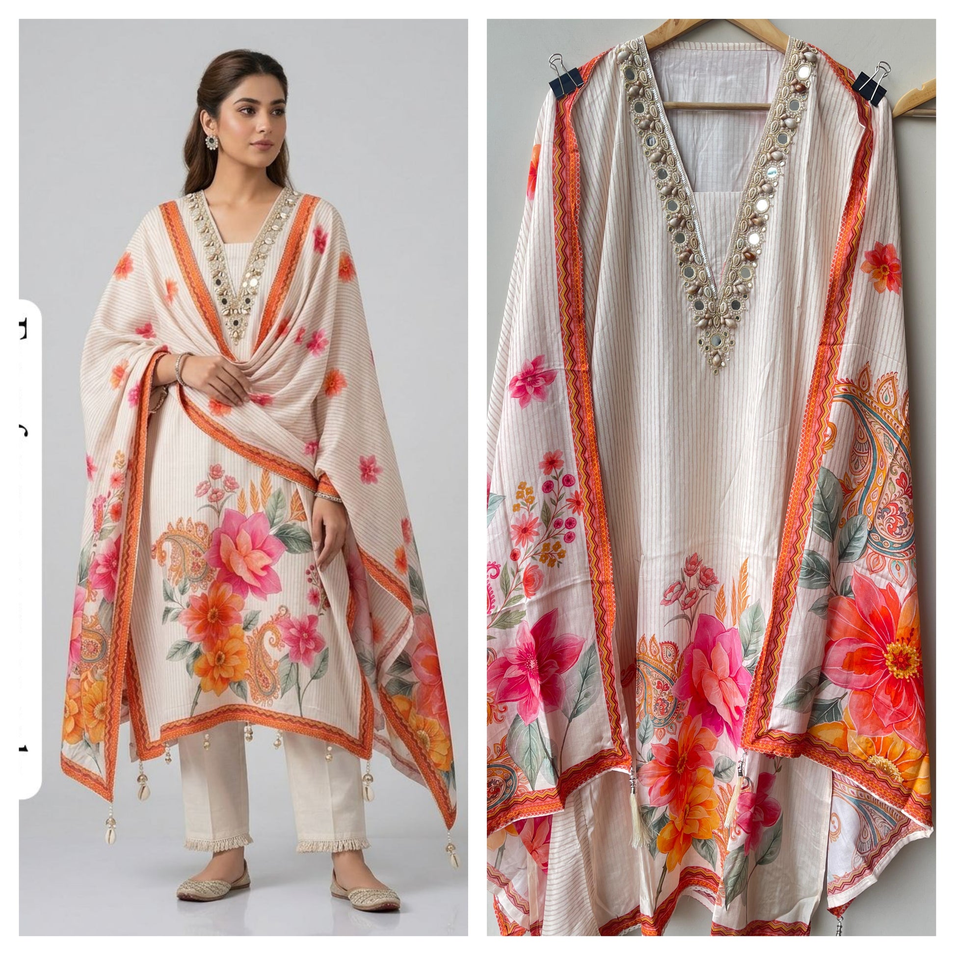 Muslin Printed Unstitched Ladies Suit RC18876