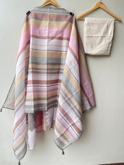Linen printed fabric ladies unstitched suit Rc19042