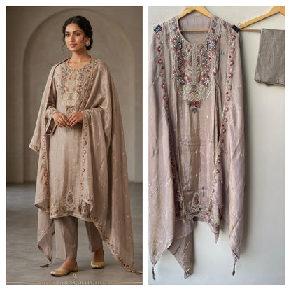 Shimmer silk unstitched ladies suit Rc19330 (b)