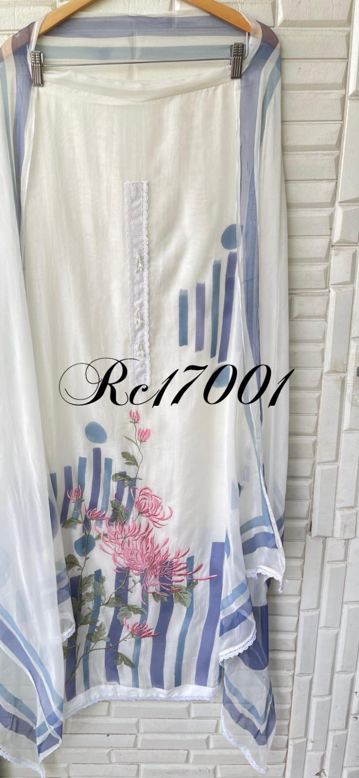 Mul chanderi unstitched ladies suit Rc17001