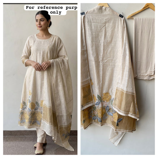 Banarsi mul chanderi ladies unstitched suit Rc19117