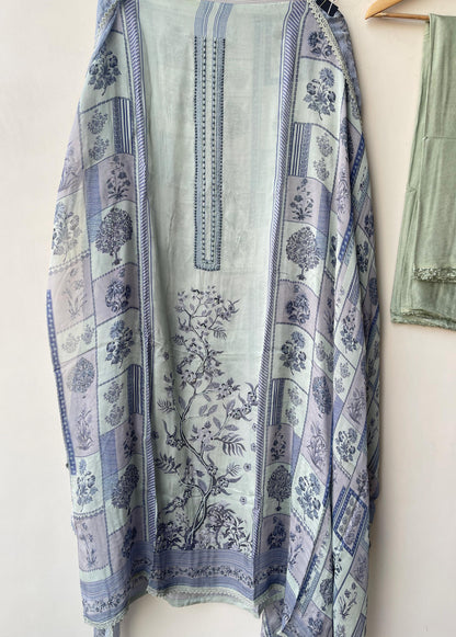 Organza Tuile printed ladies unstitched suit Rc19344