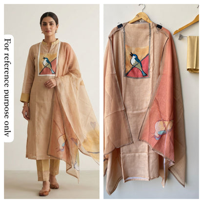 Soft Self Jute Printed Ladies Unstitched Suit RC-18845