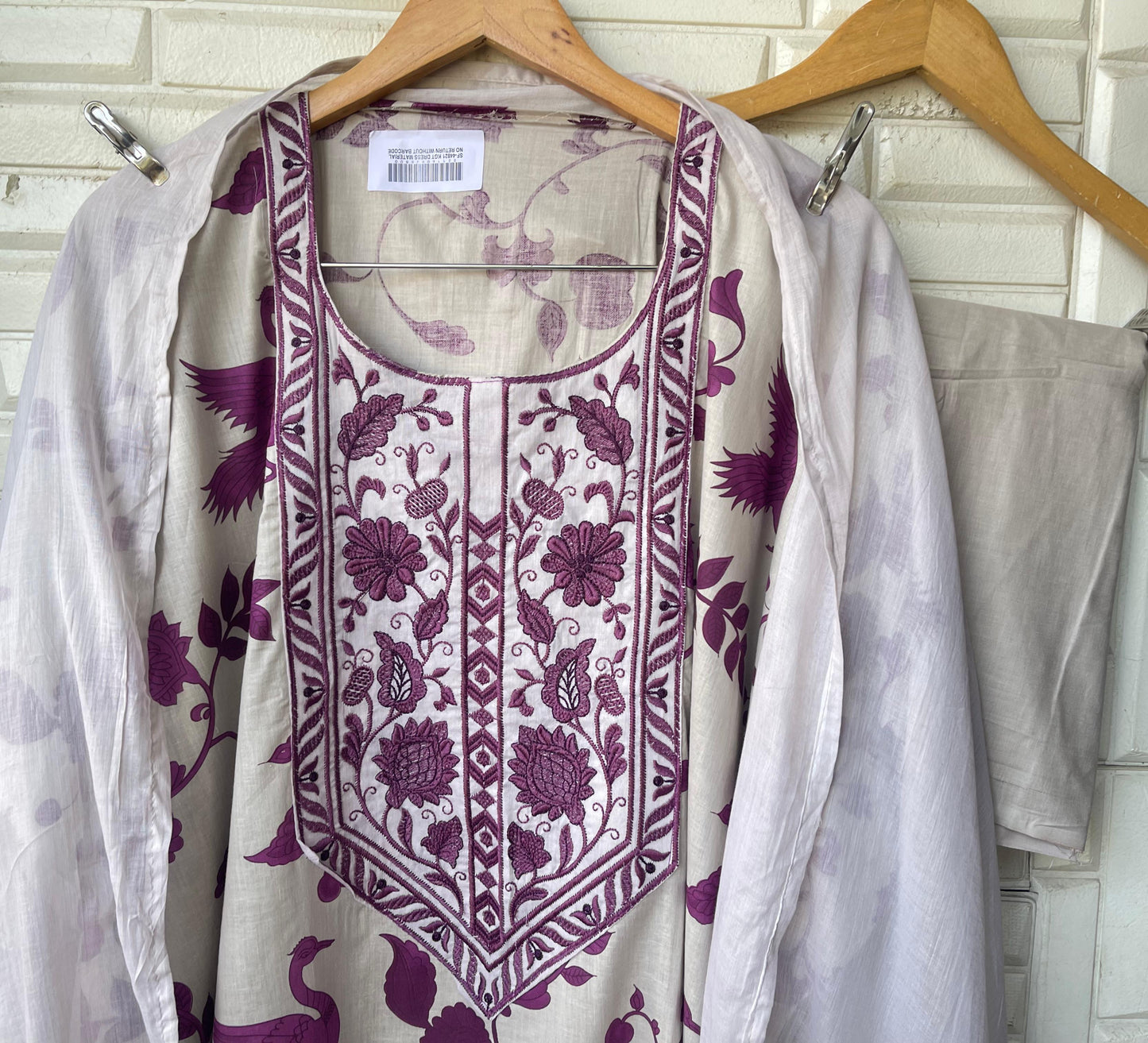 No lining cotton unstitched ladies suit Rc18414 (a)