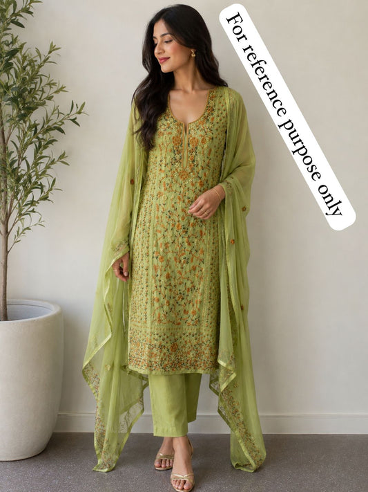 Laknavi georgette fabric ladies unstitched suit Rc18831