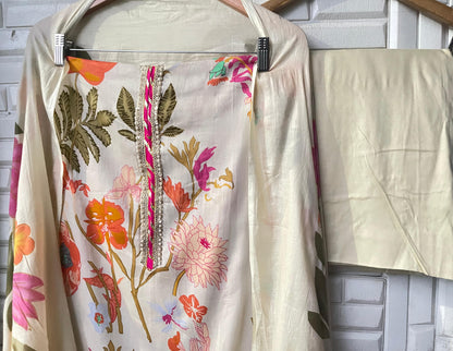 Cotton unstitched ladies suit Rc17443