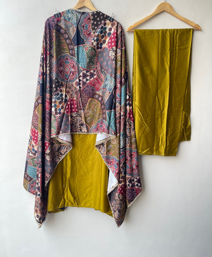 Exquisite Glaze Cotton Printed Fabric Unstitched Suit Set