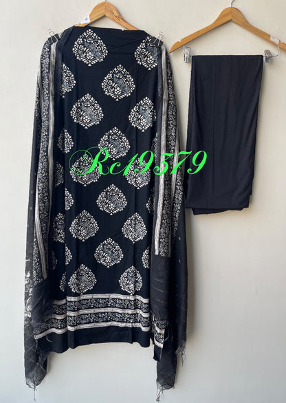 Elegant Cotton Printed Unstitched Suit Set