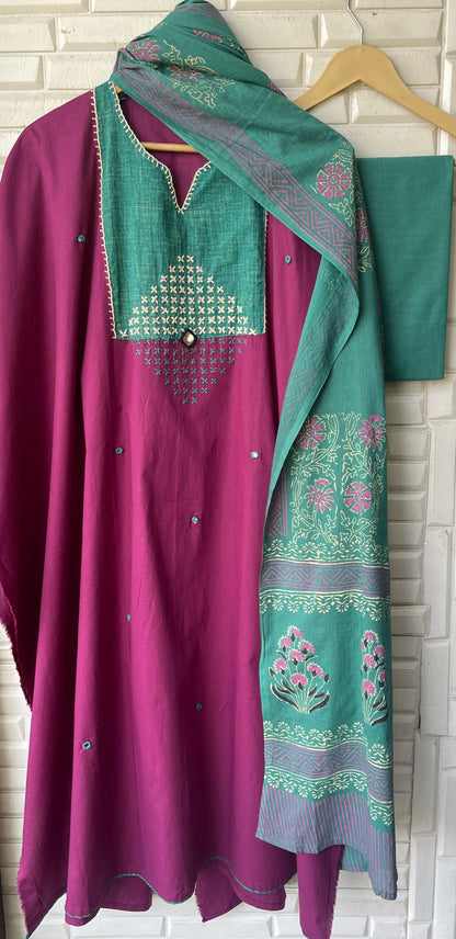 Pure cotton unstitched ladies suit Rc17745