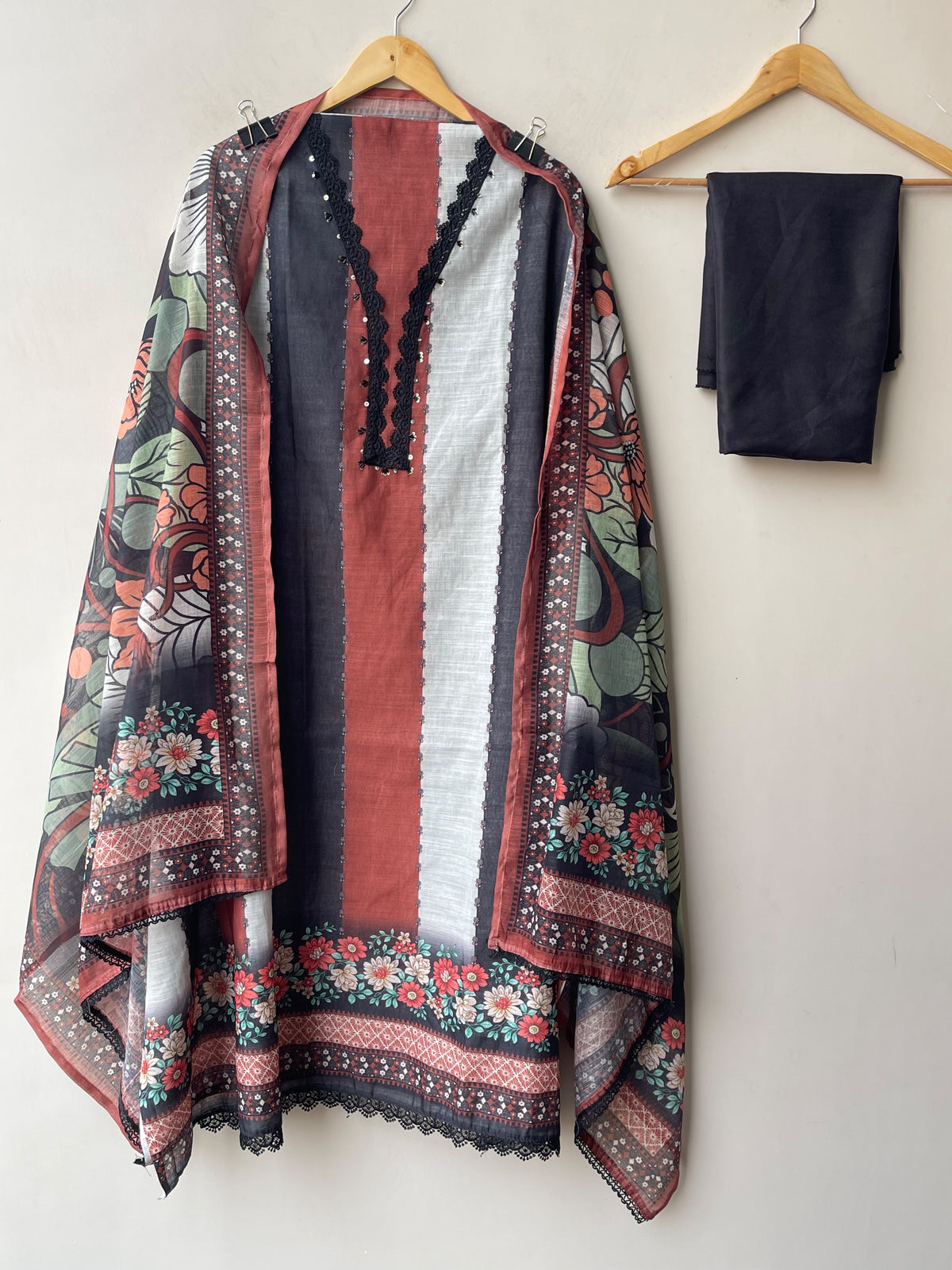 Designer Cotton Linen Printed Unstitched Suit Set