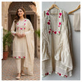 Soft Khadi Linen Unstitched Ladies Suit RC-18772