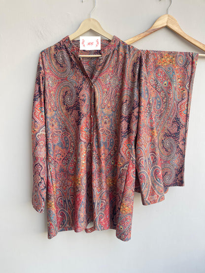 Imported velvet readymade ladies winter coord set Rc18890