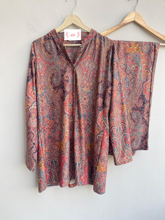 Imported velvet readymade ladies winter coord set Rc18890