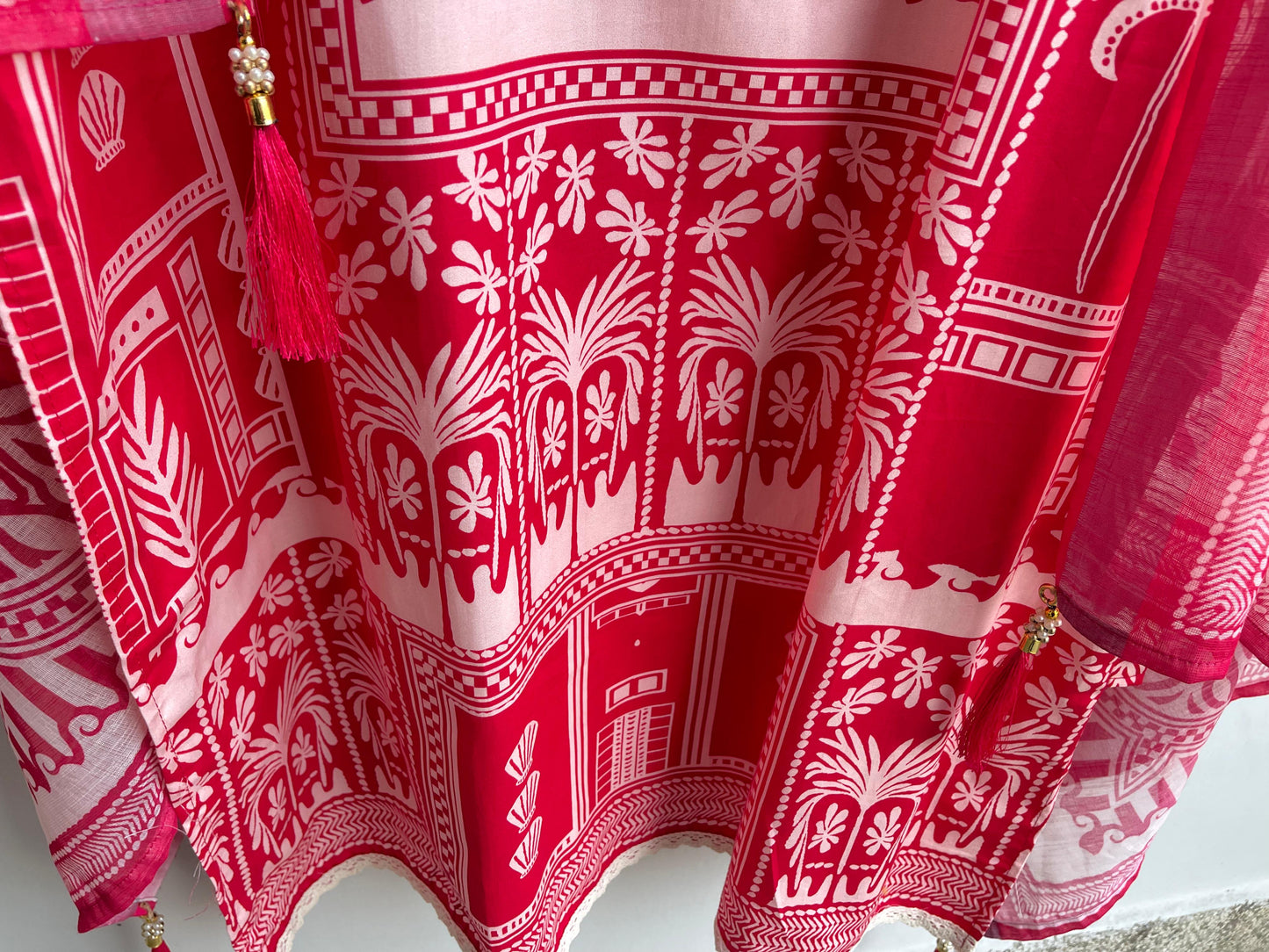 Cambrick cotton unstitched ladies suit Rc18385