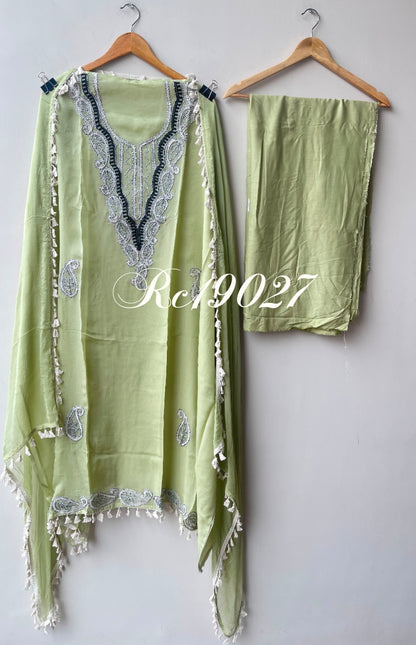 Organza fabric unstitched ladies suit Rc19027 (a)