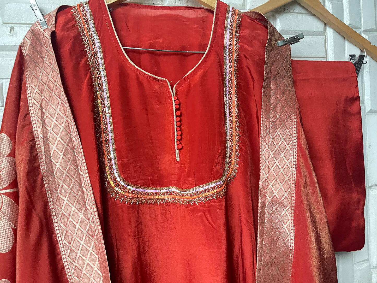 Muslin crepe unstitched ladies suit Rc17446 (a)