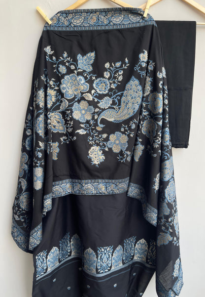 Banarasi jaam dhaani cotton silk unstitched ladies suit Rc17924