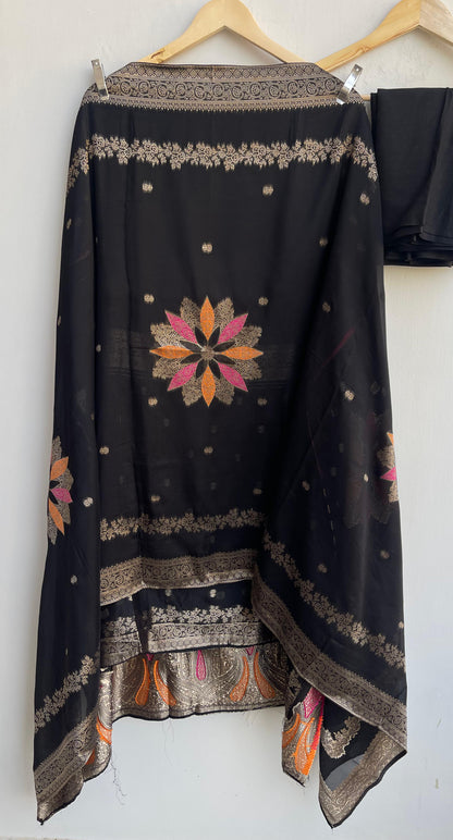 Banarasi silk unstitched ladies suit Rc17878 (d)