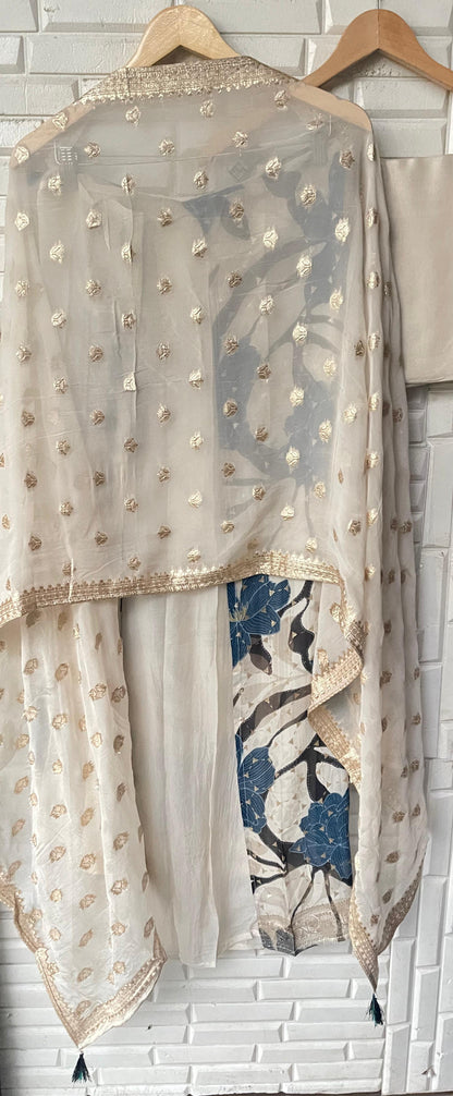 Banarasi organza unstitched ladies suit Rc17840