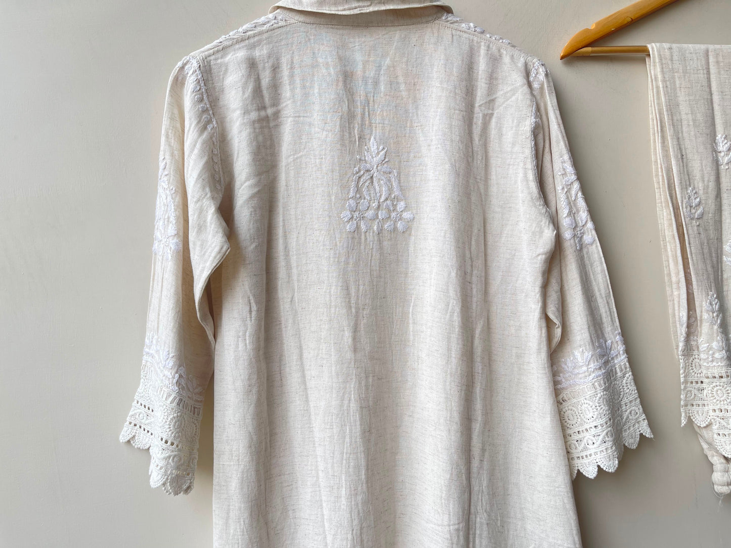 Soft khadi linen stitched ladies coord set Rc19088