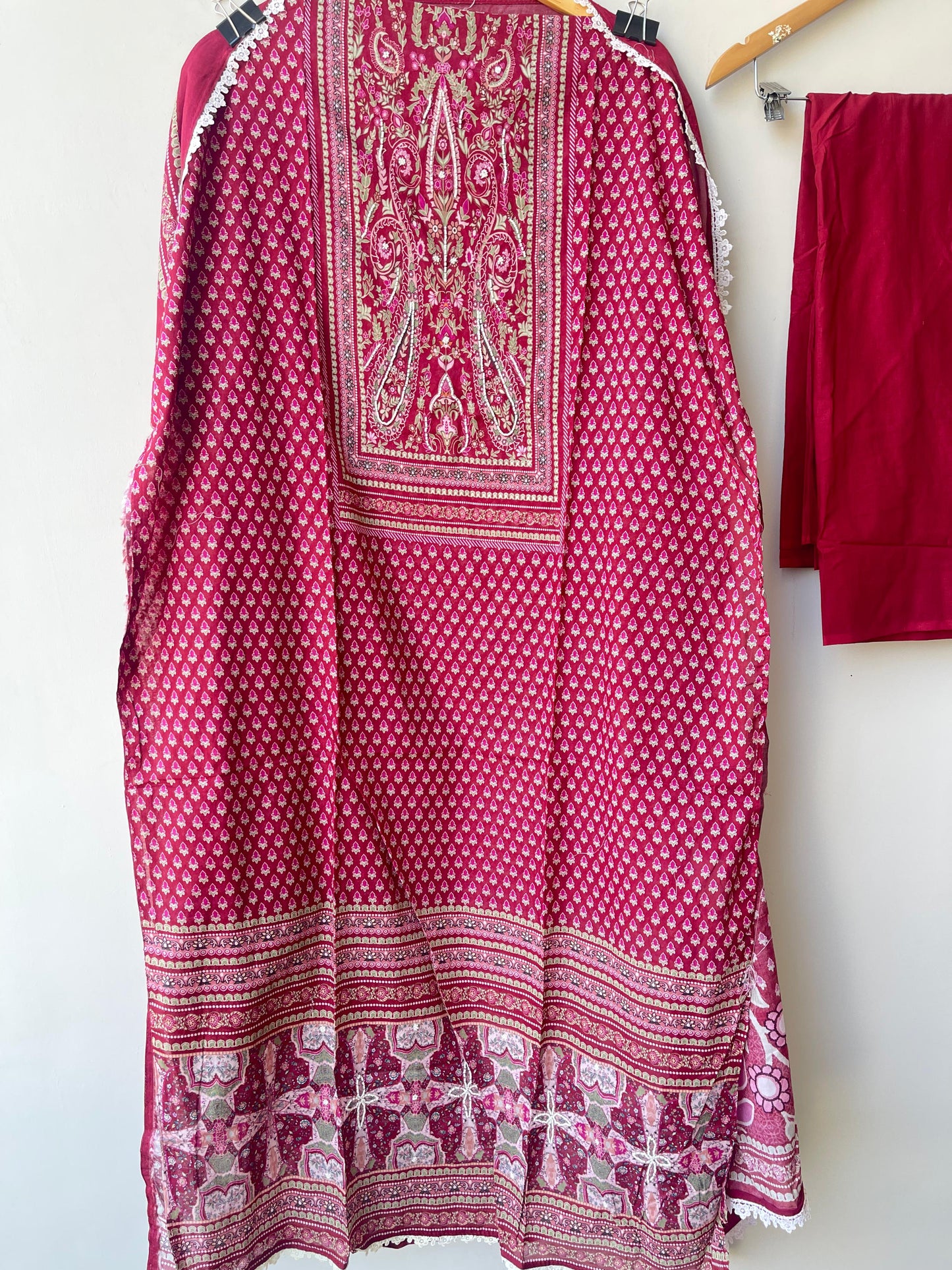 Mul Chanderi Unstitched Ladies Suit RC-18885 – view 4